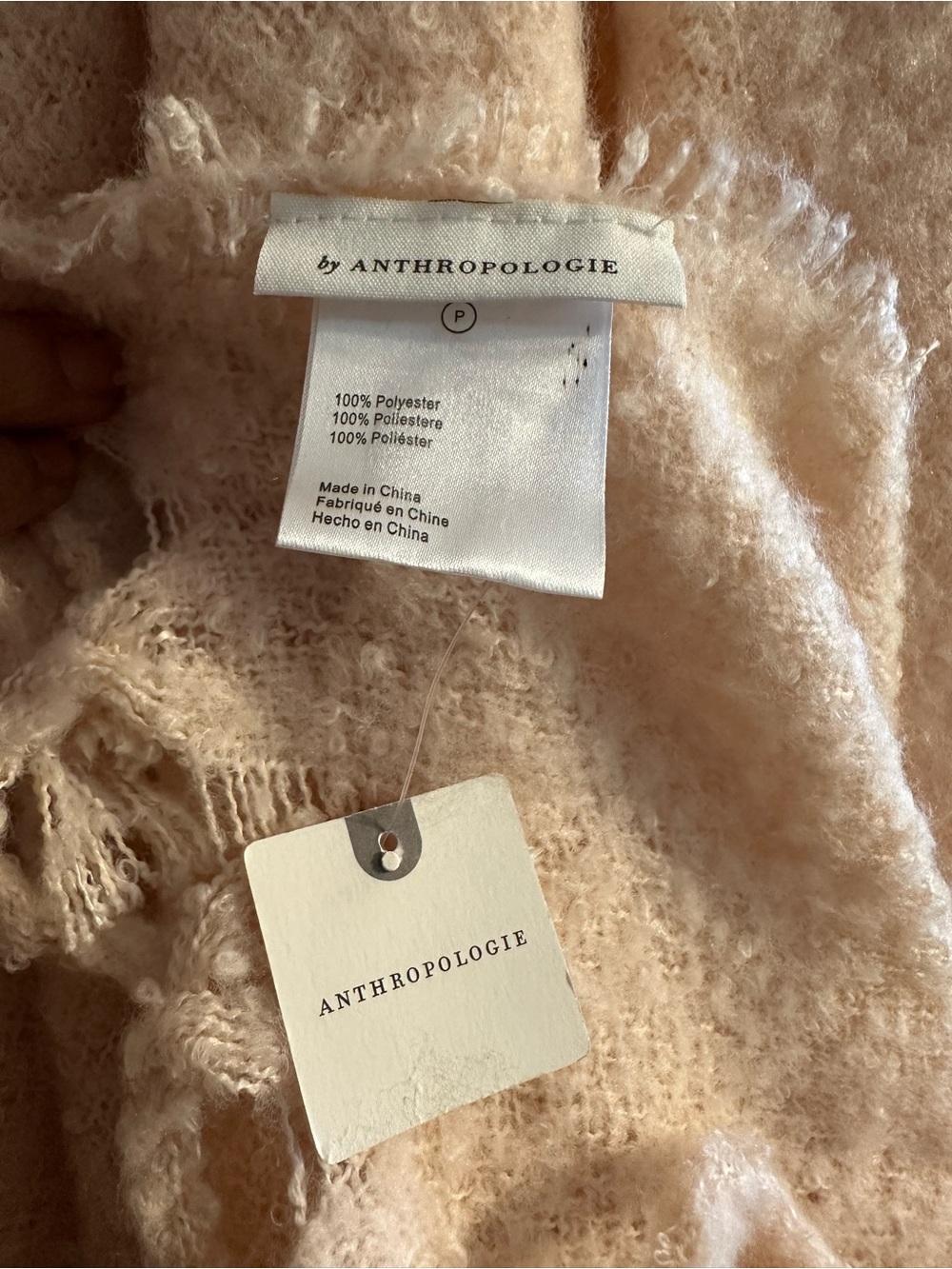 NWT Anthropologie fuzzy knit scarf shawl wrap